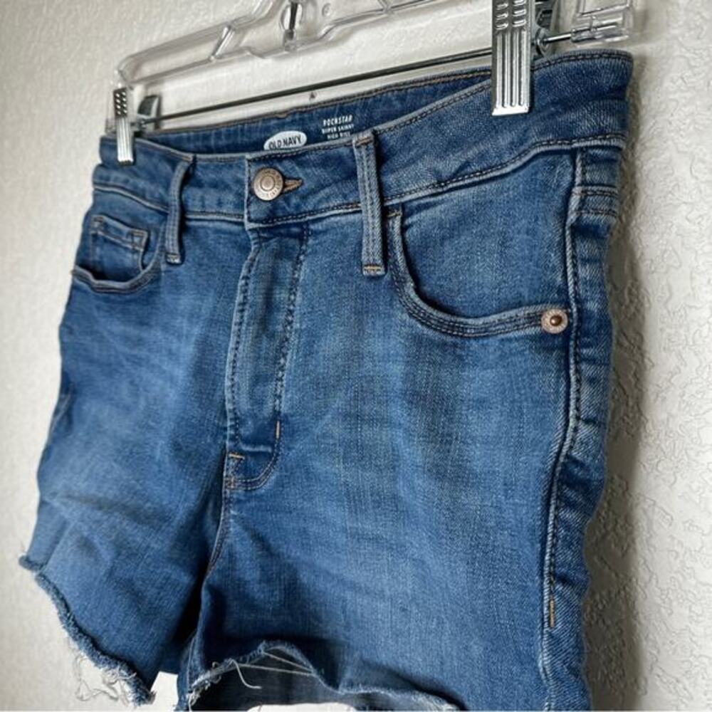 Old Navy High Rise Jean Shorts Secret Slim Pockets Cut Off Denim 6 - Picture 2 of 5